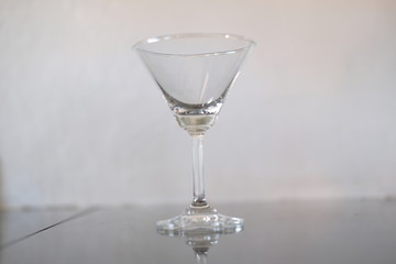 close up empty glass background