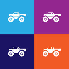 monster trucks icon. Monster trucks element icon. Premium quality graphic design icon. Baby Signs, outline symbols collection icon for websites, web design, mobile app