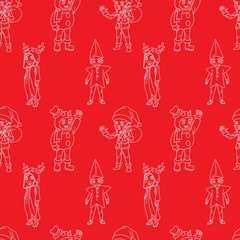christmas seamless pattern design with editable background
