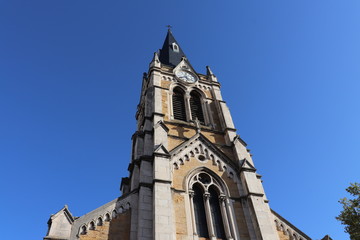 Fototapeta na wymiar Eglise catholique Immaculée Conception dans la commune de Caluire et Cuire - Département du Rhône - France