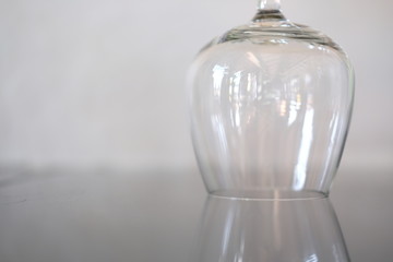 close up empty glass background
