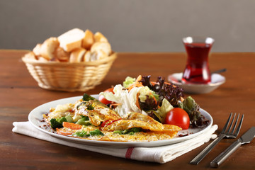 omelet with vegatables