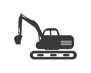 excavator  ilustration logo vector icon