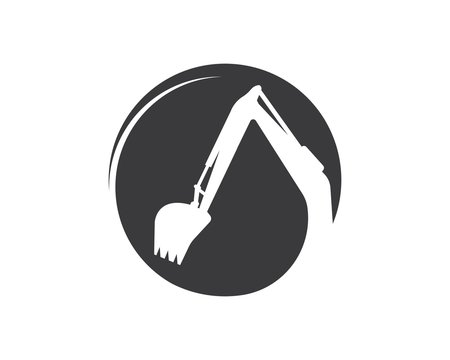 excavator  ilustration logo vector icon