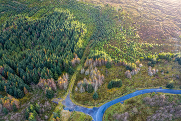 Aerial view from Glengesh Pass by Ardara, Donegal, Ireland