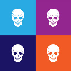 human skull icon. Element of body parts icon. Premium quality graphic design icon. Signs and symbols collection icon for websites, web design, mobile app