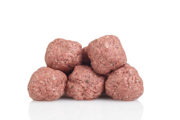 pile of raw meatballs