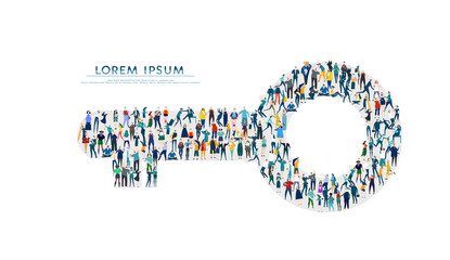 lock, open, key, abstract, audience, audiences, background, business, businessman, businesswoman, career, character, citizen, communication, community, concept, crowd, different, employees, employment