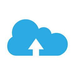 Cloud upload icon vector illustration