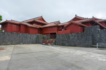 Beautiful Shuri Castle, world heritage site of Naha, Okinawa, Japan.