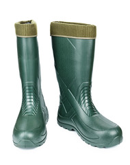 rubber boots on a white background