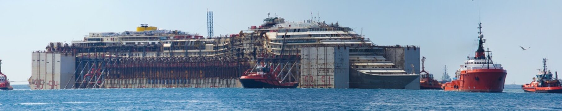 Costa Concordia trasportata alla demolizione