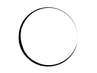 Fototapeta na wymiar Grunge circle made of black paint.Grunge thin circle made of black.