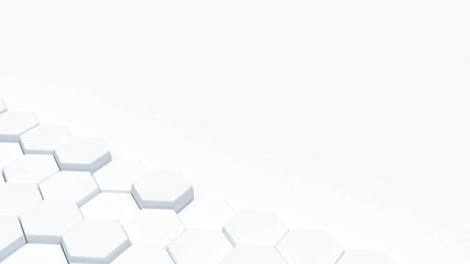 Abstract White Hexagon background