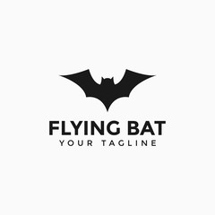 Flying Bat Wing Logo Design Template
