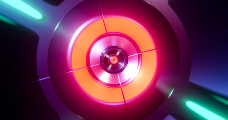 Abstract concept of sci-fi sphere cyborg robot. Background for cyber crypto security. 3d illustration