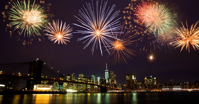 Fireworks over New York