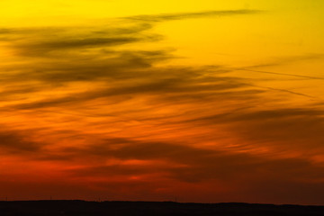 Fototapeta na wymiar Warm sunset
