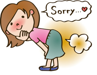 ガスが出ちゃいました！ごめんなさい