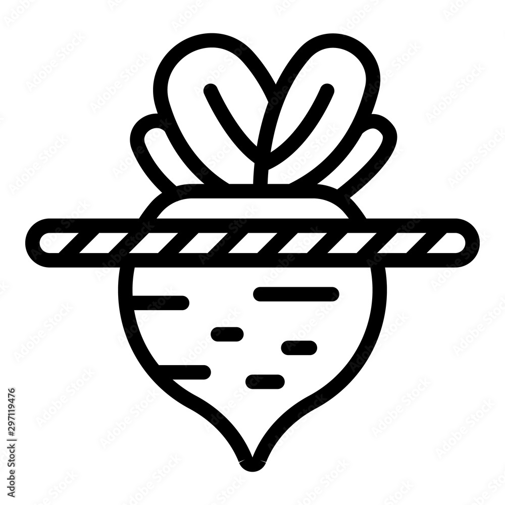 Poster soil beet icon. outline soil beet vector icon for web design isolated on white background