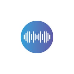  sound wave ilustration logo vector icon template