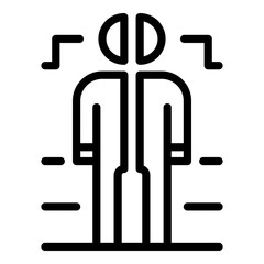 Bipolar dementia icon. Outline bipolar dementia vector icon for web design isolated on white background