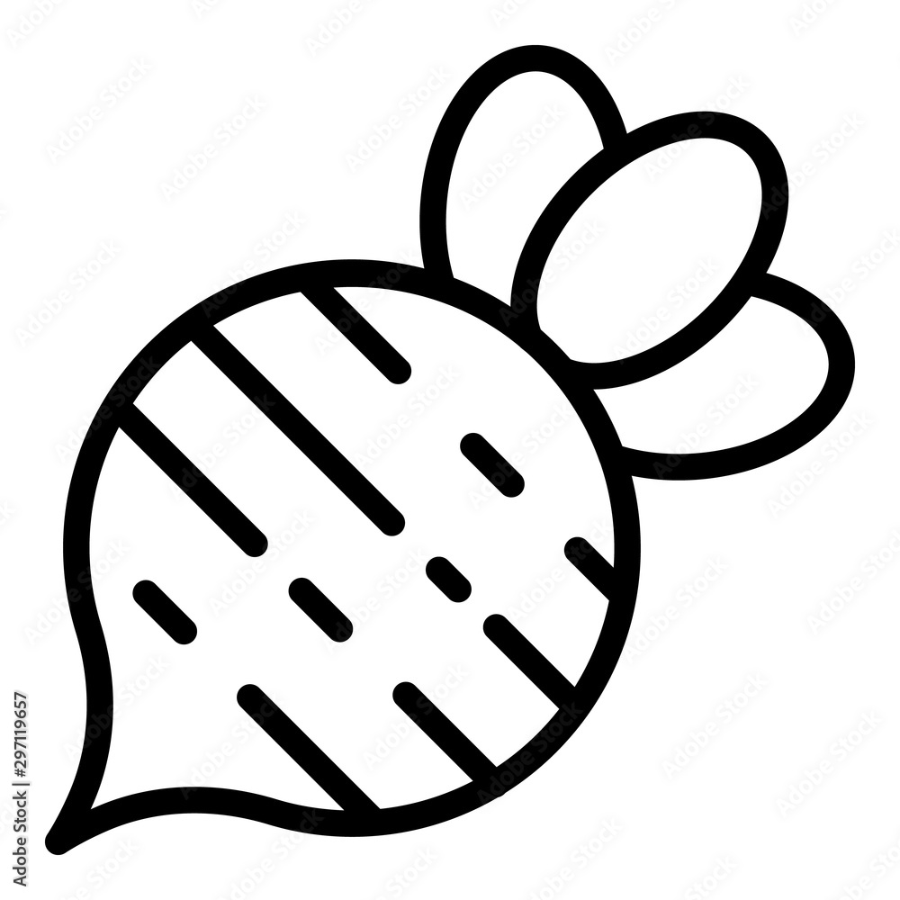 Poster vegan beet icon. outline vegan beet vector icon for web design isolated on white background