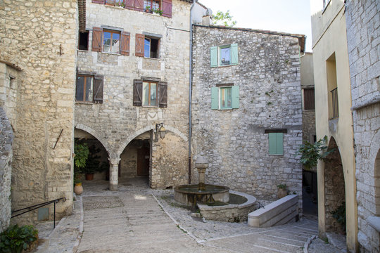 The 12th century French village of Peille in the French Alps