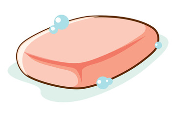 Soap bar on white background