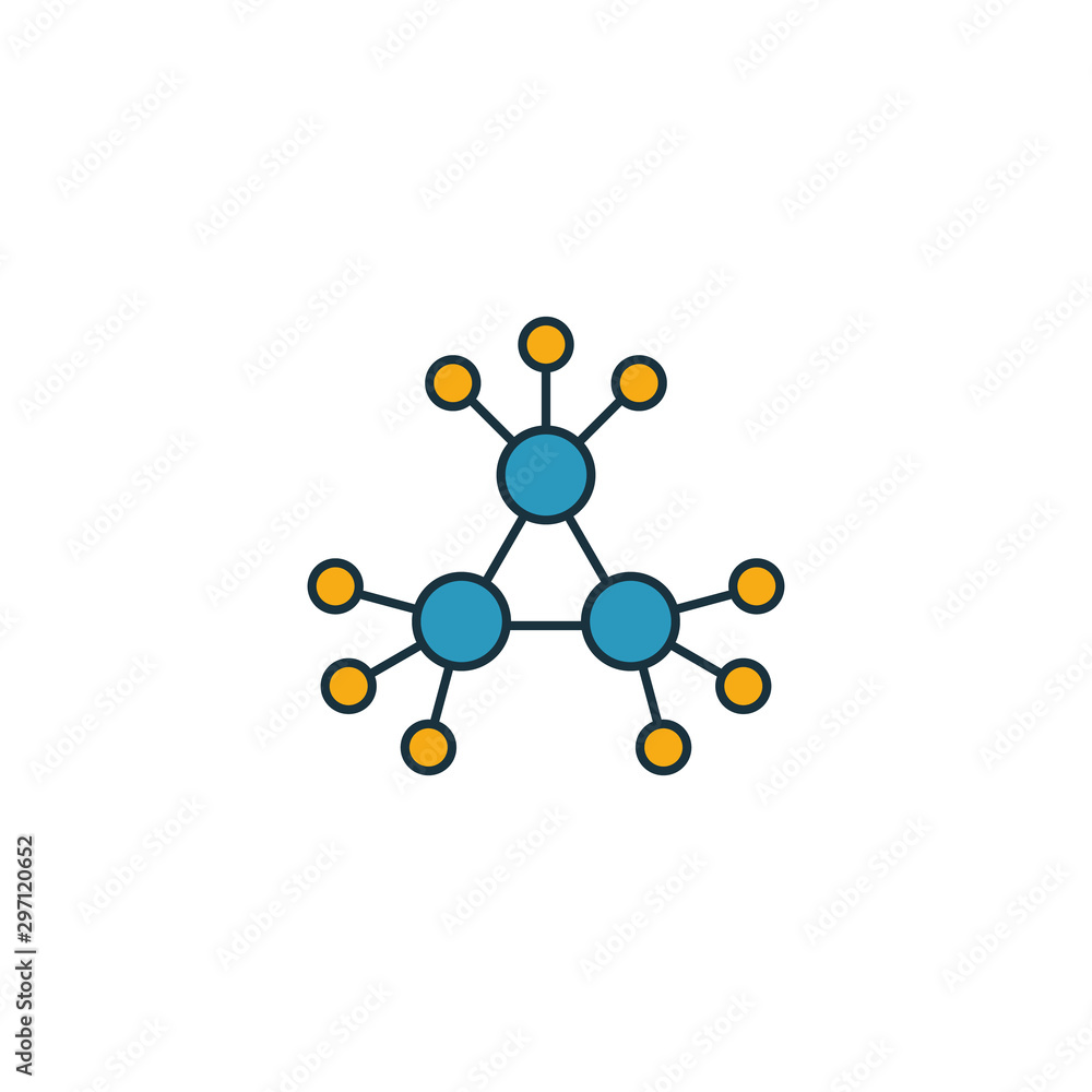 Poster decentralized icon set. four elements in diferent styles from crypto currency icons collection. crea