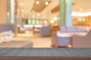 wooden  shelves with view blurred backdrop.you can used for display products. or add your own text on space.