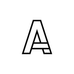 3D A Letter Font Initial Logo vector Illustration 