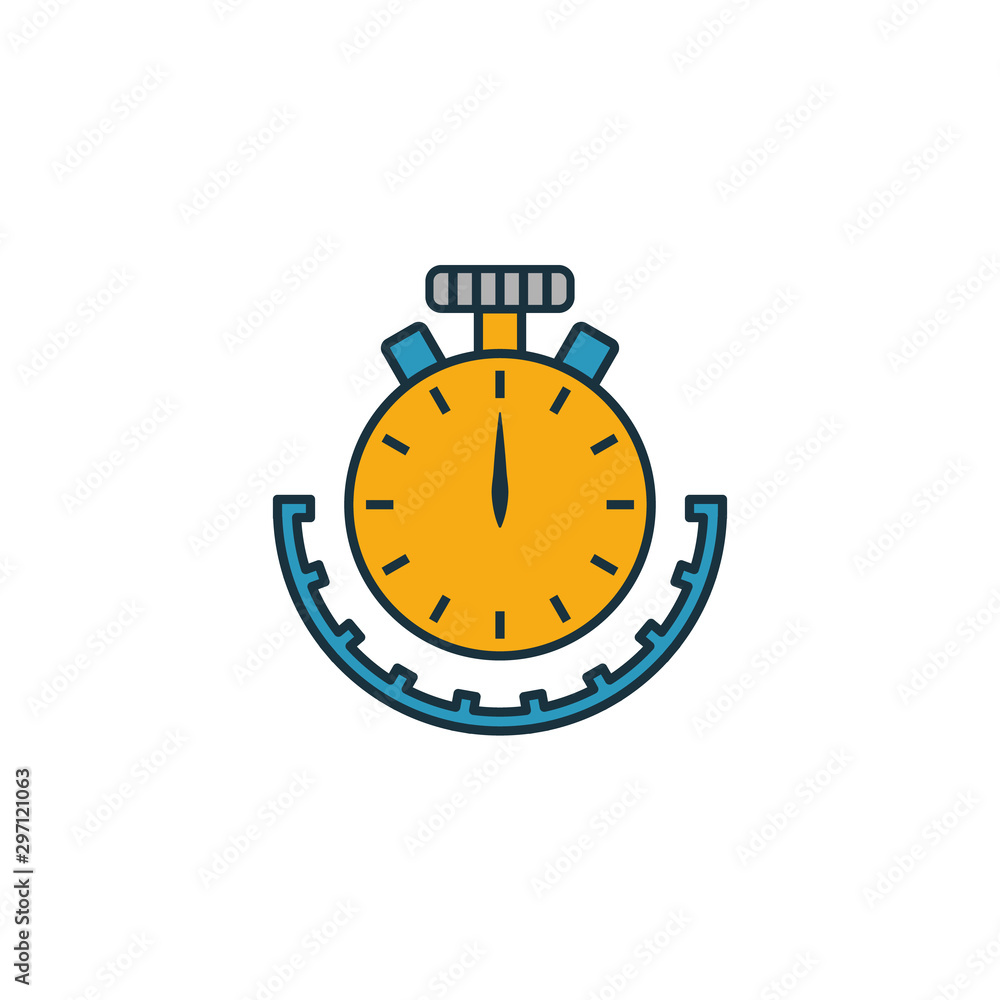 Poster timestamp icon set. four elements in diferent styles from crypto currency icons collection. creative