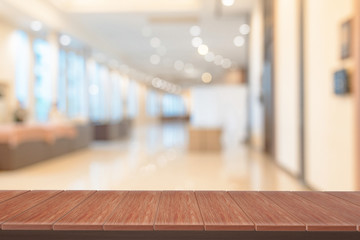 wooden  shelves with view blurred backdrop.you can used for display products. or add your own text on space.