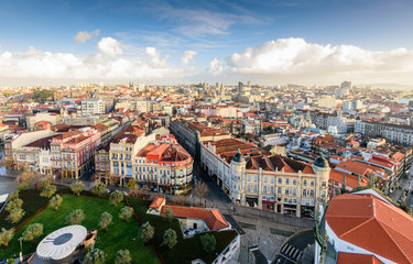 Cityscape of Porto. Beautiful aerial view of Porto, Portugal
