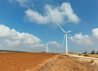 road and wind generators in Israel