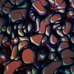 Soft, nice abstract background in bright colors. 3d illustration, 3d rendering.