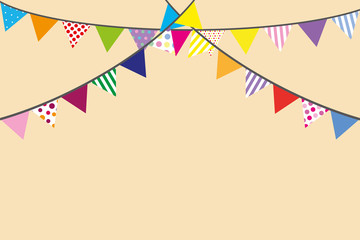background of colorful bunting with various patterns
