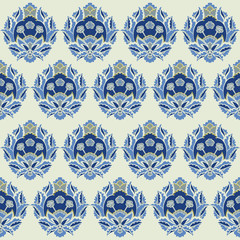 Vector Baroque floral pattern. classic floral ornament. vintage seamless texture for wallpapers, textile, fabric