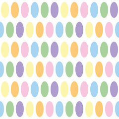 seamless background of pastel colored oval dots on white