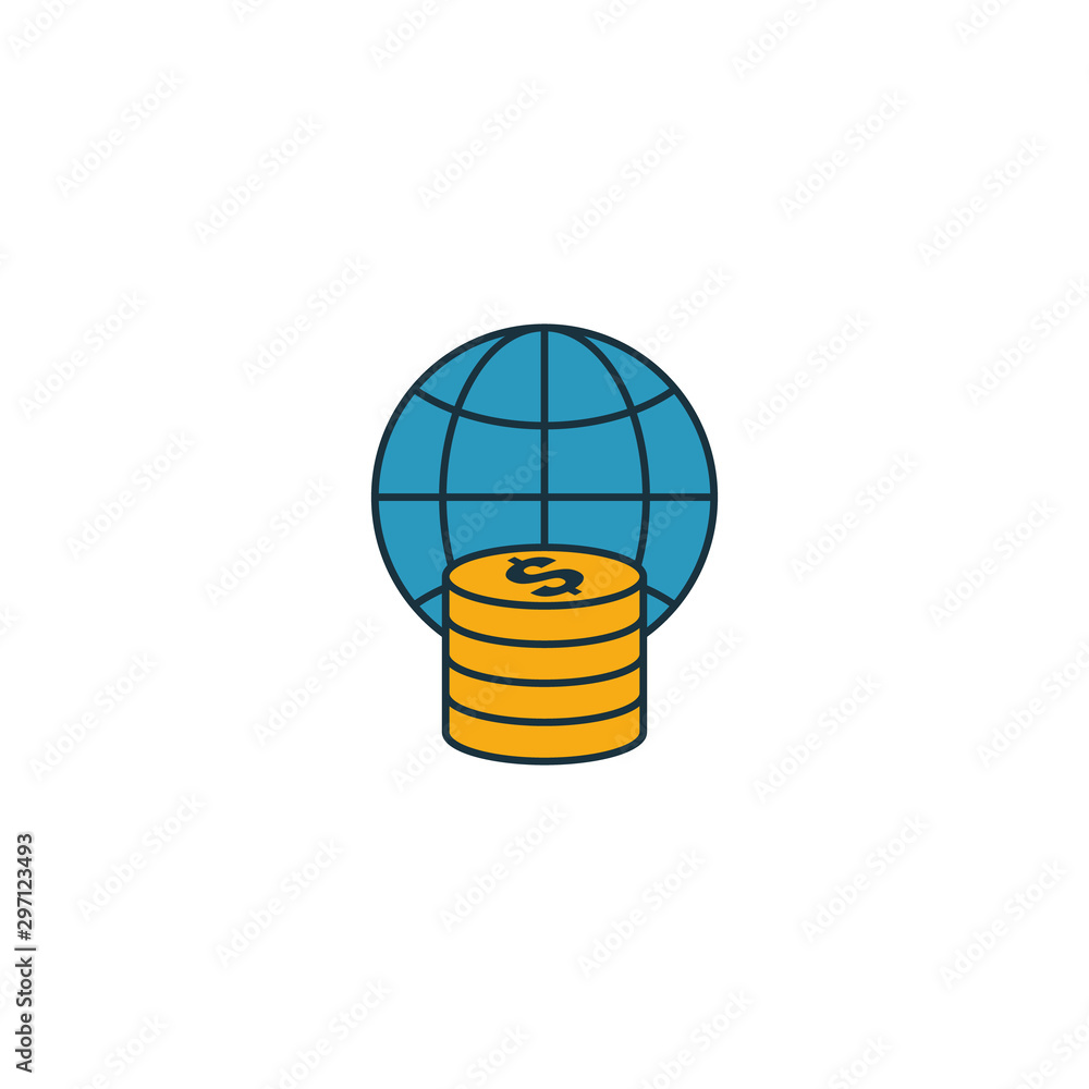 Poster tokenization icon set. four elements in diferent styles from fintech icons collection. creative toke