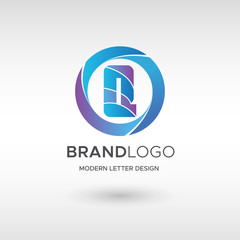 Premium Vector Q Logo in gradation color variations. Beautiful Logotype design for company branding. Elegant identity design in blue