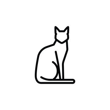 Cat Icon - Download in Line Style