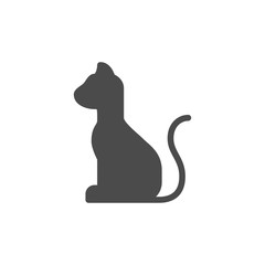 domestic cat icon vector. Linear style sign for mobile concept and web design. domestic cat symbol illustration. Pixel vector graphics - Vector.