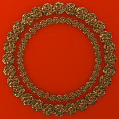 Elegant autumn background. 3d illustration, 3d rendering.