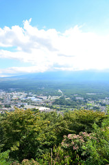 Obraz premium 山梨県南都留郡富士河口湖町の風景