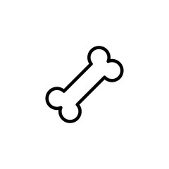 Dog bone icon vector. Linear style sign for mobile concept and web design. Dog bone symbol illustration. Pixel vector graphics - Vector.