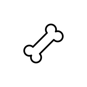Dog bone icon vector. Linear style sign for mobile concept and web design. Dog bone symbol illustration. Pixel vector graphics - Vector.