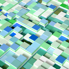 Soft, nice abstract background in bright colors. 3d illustration, 3d rendering.