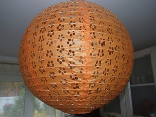 orange paper ball-lamp